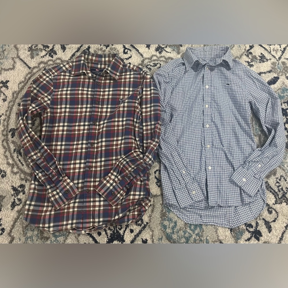 Vineyard vines men’s xs/ or fits boys xl whale shirts lightweight flannel